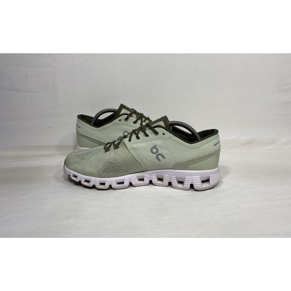 On Cloud X Running Shoes Green White Aloe Athletic Sneakers Men’s Size 9.5 - Picture 5 of 15